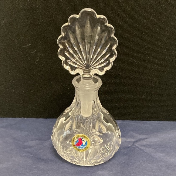 Hafbauer German perfume bottle (empty) vintage bottle seashell 24% lead crystal - Picture 3 of 8